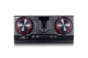 LG CJ45 set audio da casa Mini impianto audio domestico Nero, Rosso