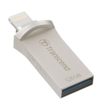 Transcend JetDrive Go 500 unità flash USB 128 GB USB Type-A / Lightning 3.2 Gen 1 (3.1 Gen 1) Argento