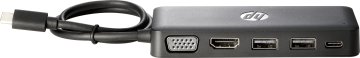 HP USB-C Travel HUB USB 3.2 Gen 1 (3.1 Gen 1) Type-C Nero