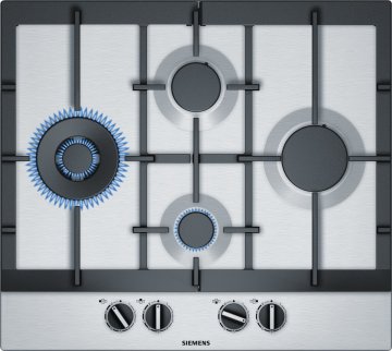 Siemens EC6A5IB90 piano cottura Grigio, Acciaio inox Da incasso Gas 4 Fornello(i)