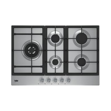 Beko HIAL 75225 SX piano cottura Stainless steel Da incasso Gas 5 Fornello(i)