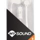MySound Auricolare in ear con mic. Speak fluo, Bianco 7