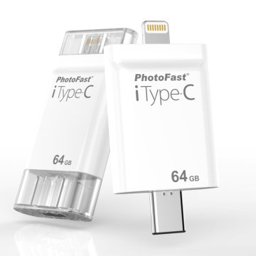 Photofast iTypeC unità flash USB 64 GB USB Type-C / Lightning 3.2 Gen 1 (3.1 Gen 1) Bianco