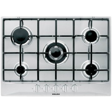 Glem Gas P5GFXV piano cottura Nero, Acciaio inox Da incasso 70 cm 5 Fornello(i)