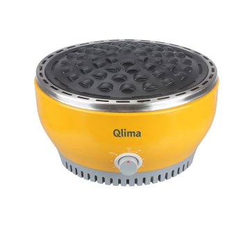 Qlima NJOY1007 barbecue per l'aperto e bistecchiera Grill Da tavolo Carbone (combustibile) Giallo