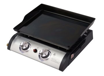 Qlima FPG102 barbecue per l'aperto e bistecchiera Grill Da tavolo Gas Nero, Stainless steel 5000 W