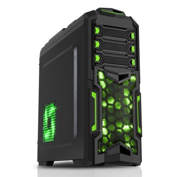 itek Destroyer Midi Tower Nero, Verde