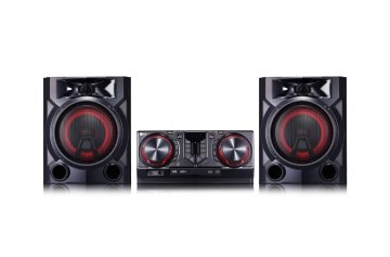 LG CJ65 set audio da casa Mini impianto audio domestico Nero, Rosso