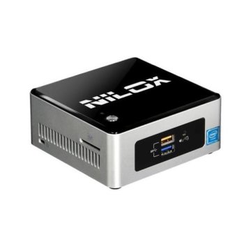 Nilox DCNXNUC4GB500 PC/stazione di lavoro Intel® Celeron® N3050 4 GB DDR3L-SDRAM 500 GB HDD Mini PC Nero, Grigio