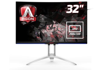 AOC AGON 2 AG322QCX Monitor PC 80 cm (31.5") 2560 x 1440 Pixel Quad HD LED Nero, Argento
