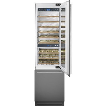 Smeg WI66RS cantina vino Cantinetta vino con compressore Da incasso Nero 54 bottiglia/bottiglie