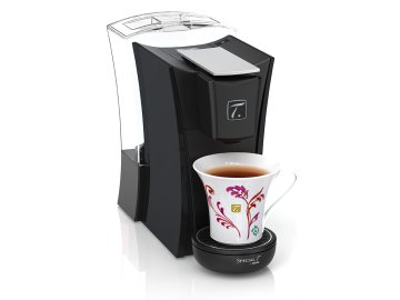 De’Longhi TST 390.B teiera in vetro per la preparazione del tè 1,3 L 1470 W Nero, Bianco