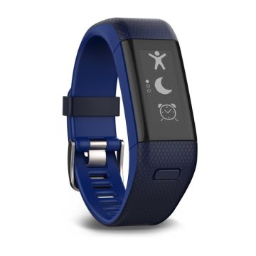 Garmin vívosmart HR+ OLED Braccialetto per rilevamento di attività Nero, Blu