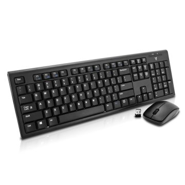 V7 CKW100 tastiera Mouse incluso RF Wireless QWERTY Inglese UK Nero