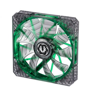 BitFenix Spectre Pro LED Green 140mm Case per computer Ventilatore 14 cm Verde, Trasparente