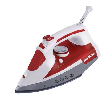 Hoover IRONjet TIM2500EU 011 Ferro da stiro a secco e a vapore Piastra in Ceramica 2500 W Bianco, Rosso