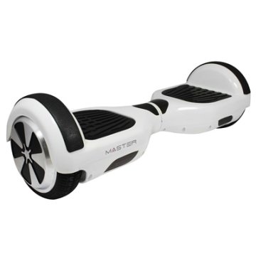 Master Digital Street Board hoverboard Monopattino autobilanciante 10 km/h 4400 mAh Nero, Bianco