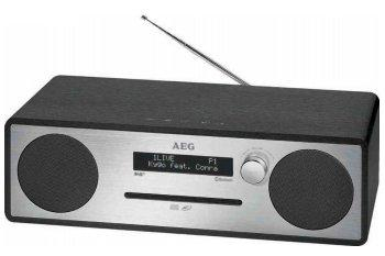 AEG MC 4469 Analogico e digitale DAB+, FM, PLL Nero, Argento Riproduzione MP3