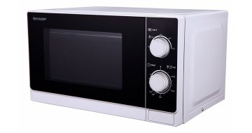 Sharp Home Appliances R-600WW forno a microonde Nero, Bianco Microonde combinato Superficie piana 20 L 800 W