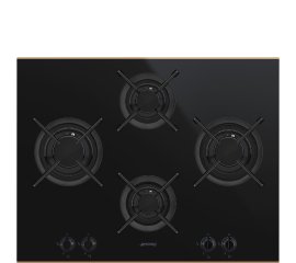 Smeg PV664LCNR piano cottura Nero, Rame Da incasso Gas 4 Fornello(i)