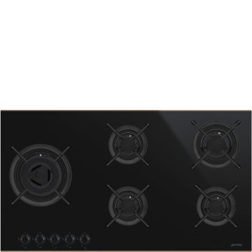 Smeg PV695LCNR piano cottura Nero, Rame Da incasso Gas 5 Fornello(i)