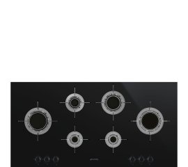 Smeg PVL6106CN piano cottura Nero, Titanio Da incasso Gas 6 Fornello(i)