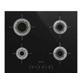 Smeg PVL664CN piano cottura Nero Da incasso Gas 4 Fornello(i)