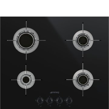 Smeg PVL664CN piano cottura Nero Da incasso Gas 4 Fornello(i)