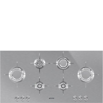 Smeg PXL6106 piano cottura Acciaio inox Da incasso Gas 6 Fornello(i)