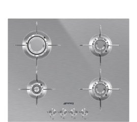 Smeg PXL664 piano cottura Acciaio inox Da incasso Gas 4 Fornello(i)