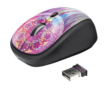 Trust 20252 mouse Viaggio Ambidestro RF Wireless Ottico 1600 DPI