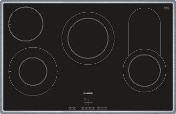 Bosch Serie 4 NKC845FB1D piano cottura Nero Da incasso Ceramica 4 Fornello(i)