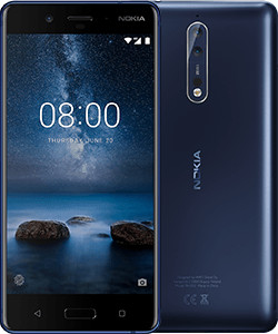 Nokia 8 13,5 cm (5.3") Android 7.1.1 4G USB tipo-C 4 GB 64 GB 3090 mAh Blu
