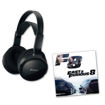 Sony MDR-RF811RK + DVD Fast & Furious 8 (2017) Cuffie Wireless A Padiglione Nero
