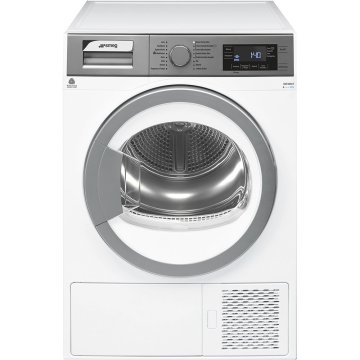 Smeg DHT38PLIT asciugatrice Libera installazione Caricamento frontale 8 kg A+++-10% Argento, Bianco