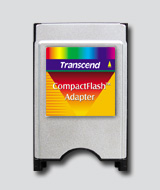 Transcend CompactFlash Adapter lettore di schede Argento