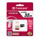 Transcend microSDHC Class 10 with P3 Card Reader (Premium) 32 GB Classe 10 3