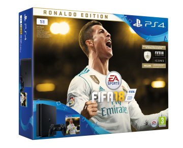 Sony Play Station 4 + Fifa 18 Deluxe Ronaldo Edition 1 TB Wi-Fi Nero