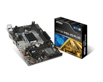 MSI H110M Pro-VD Plus Intel® H110 LGA 1151 (Socket H4) micro ATX