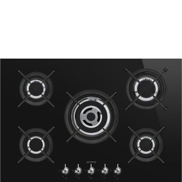 Smeg PV375CN piano cottura Nero Da incasso Gas 5 Fornello(i)