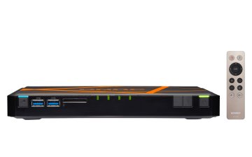 QNAP TBS-453A NAS Compatta Intel® Celeron® N3150 4 GB DDR3L 0 TB QNAP Turbo System Nero, Arancione
