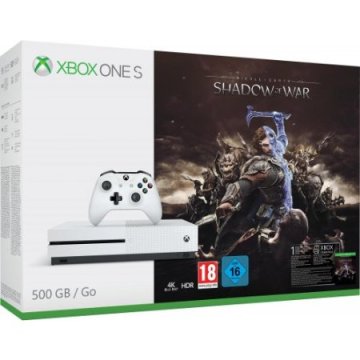 Microsoft Xbox One S + Middle-earth: Shadow of War 500 GB Wi-Fi Bianco