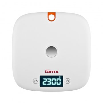 Girmi PS02 Arancione, Bianco Superficie piana Rotondo Bilancia da cucina elettronica