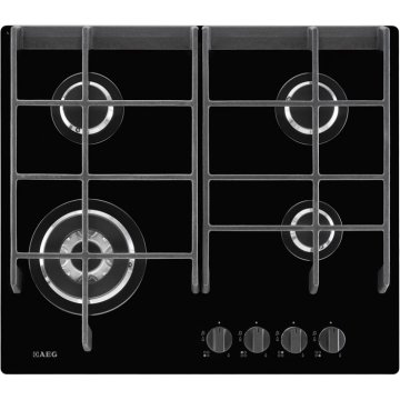 AEG HG674550VB piano cottura Nero Da incasso Gas 4 Fornello(i)
