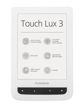 PocketBook Touch Lux 3 lettore e-book Touch screen 4 GB Wi-Fi Bianco
