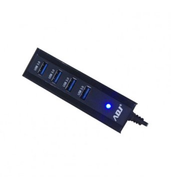 ADL 143-00012 hub di interfaccia USB 3.2 Gen 1 (3.1 Gen 1) Type-A 5 Mbit/s Nero