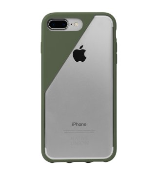 Native Union CLIC Crystal custodia per cellulare 14 cm (5.5") Cover Oliva, Trasparente