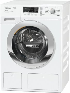 Miele WTH730 WPM lavasciuga Libera installazione Caricamento frontale Cromo, Bianco