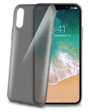 Celly GELSKIN900BK custodia per cellulare 14,7 cm (5.8") Custodia sottile Nero, Trasparente