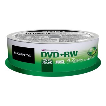 Sony DVD+RW 4x, 25 4,7 GB 25 pz